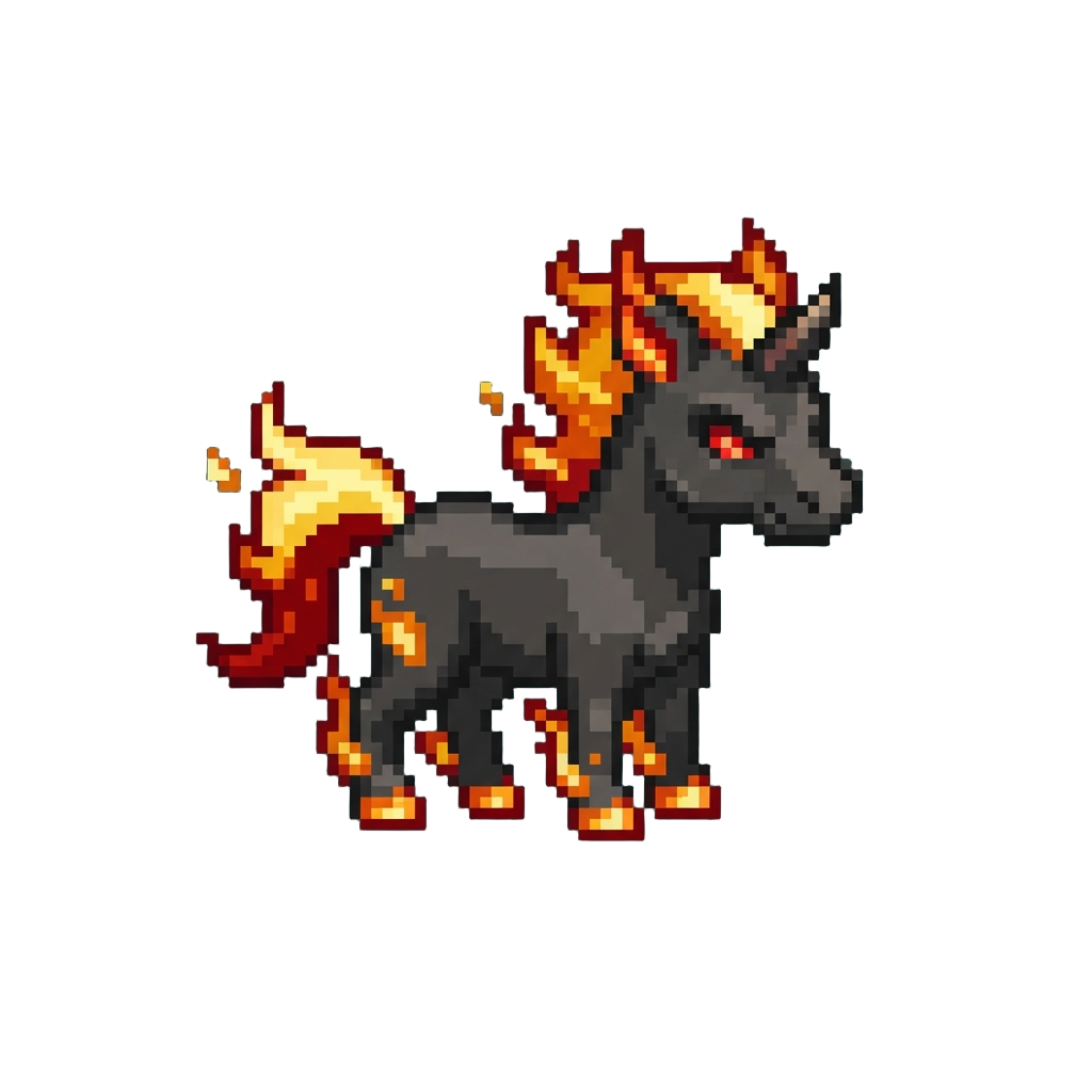 A Fiery Nightmare Horse Foal