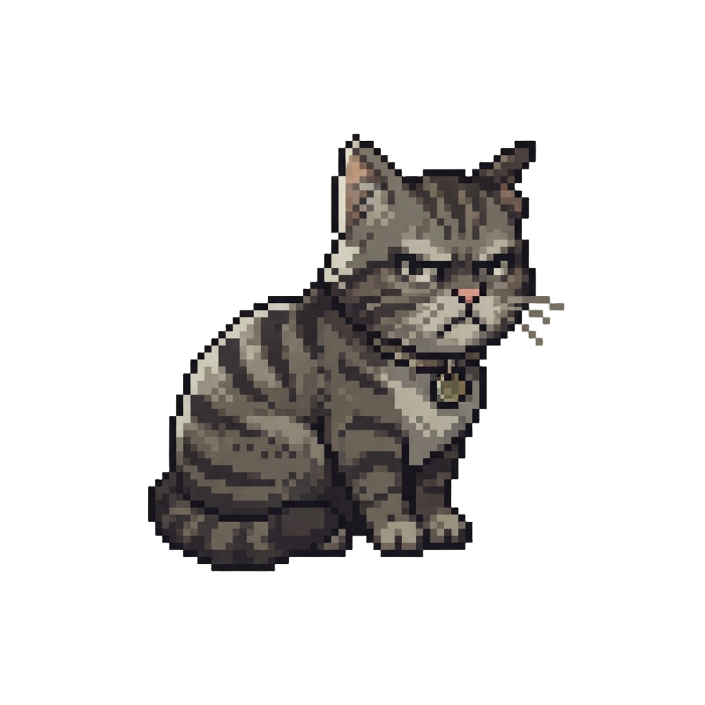 A Grumpy Stray Tomcat