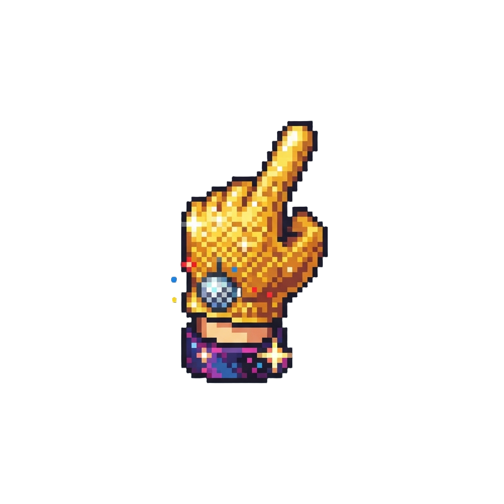 A Stylish Retro Disco Fever Finger Point