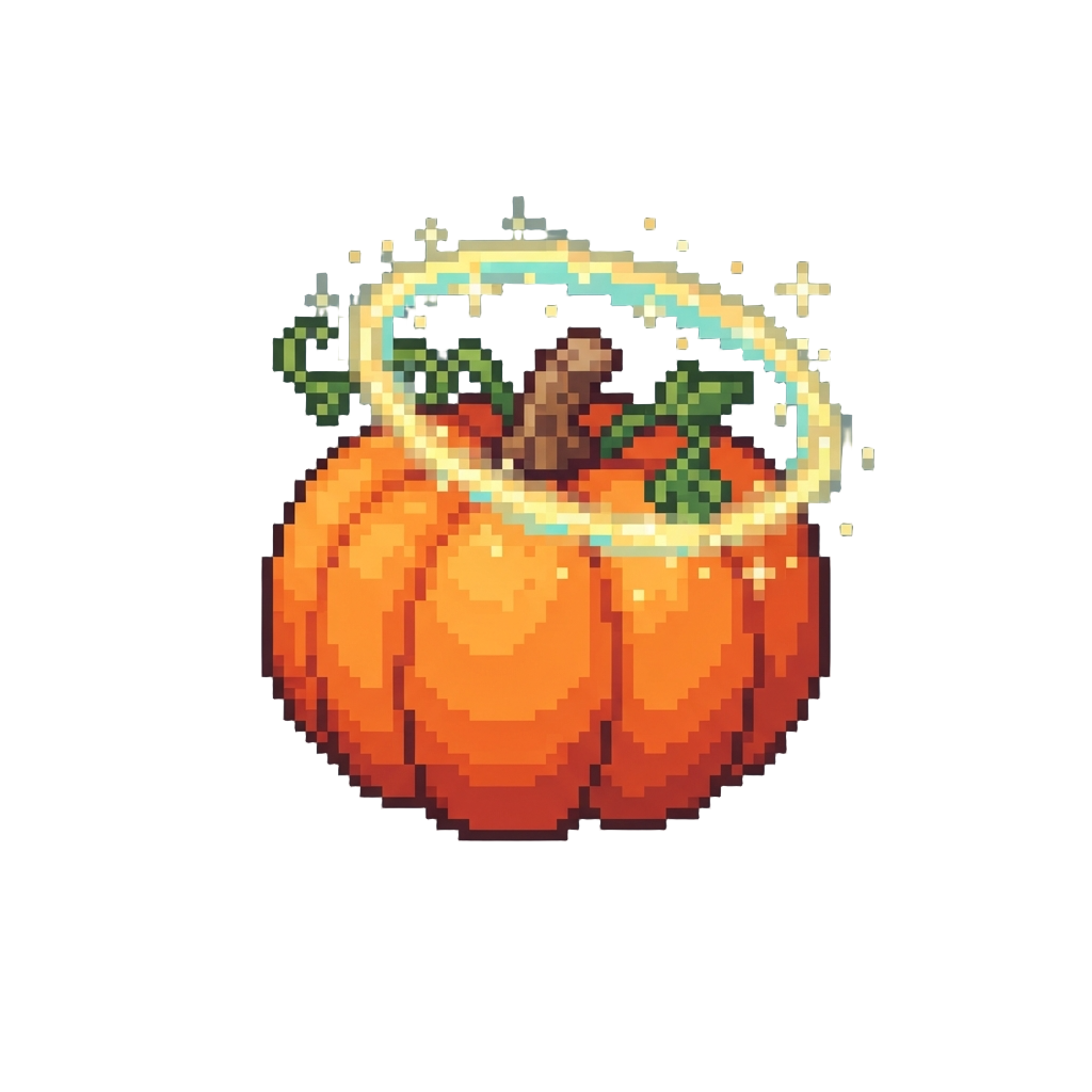 A Shimmering Magic Halo Restoring the Fresh Pumpkin