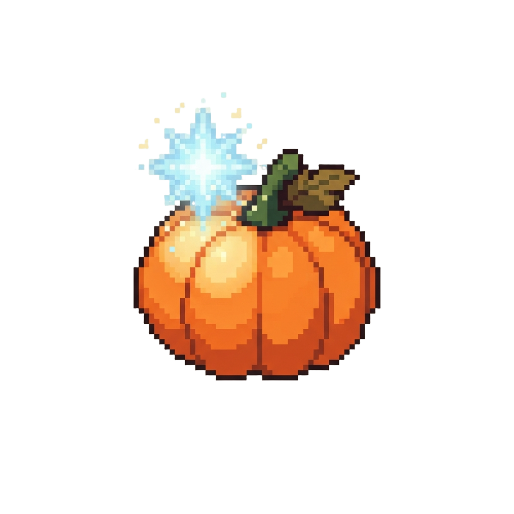 A Cute Magic Puff Restoring the Smooth Pumpkin Skin