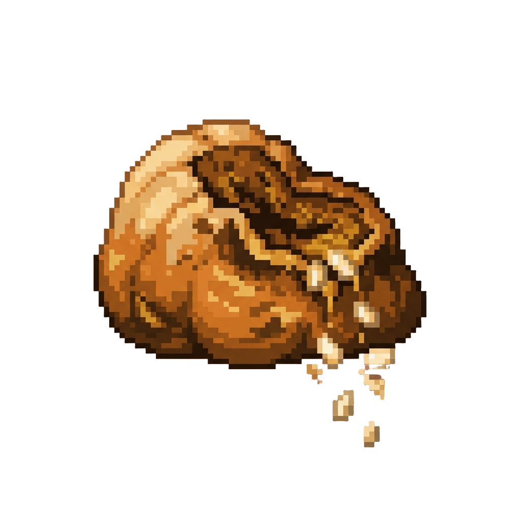 A Caved-in Pumpkin Mush Dripping Seeds Onto the Desk