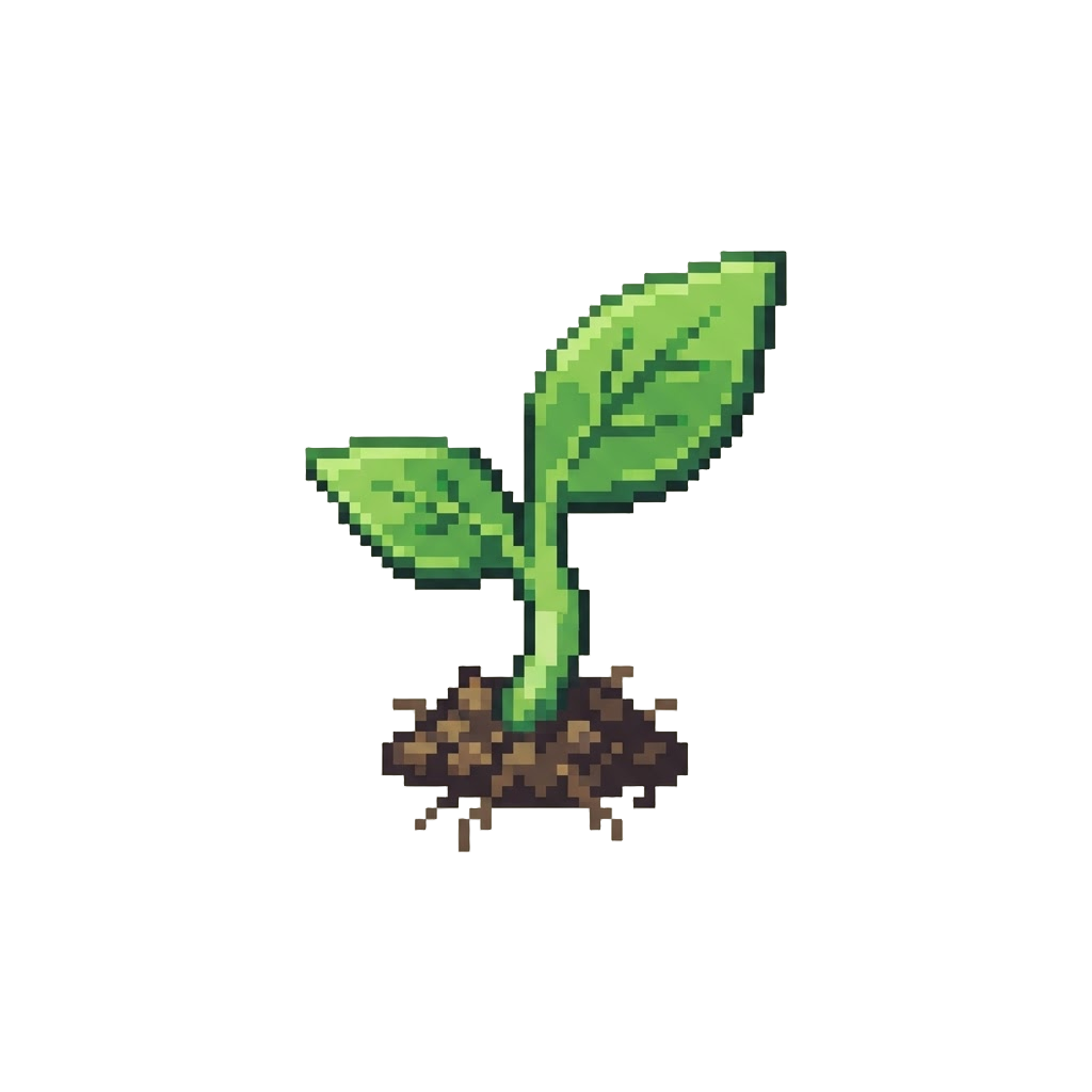 Single Miniature Leaf Sprout