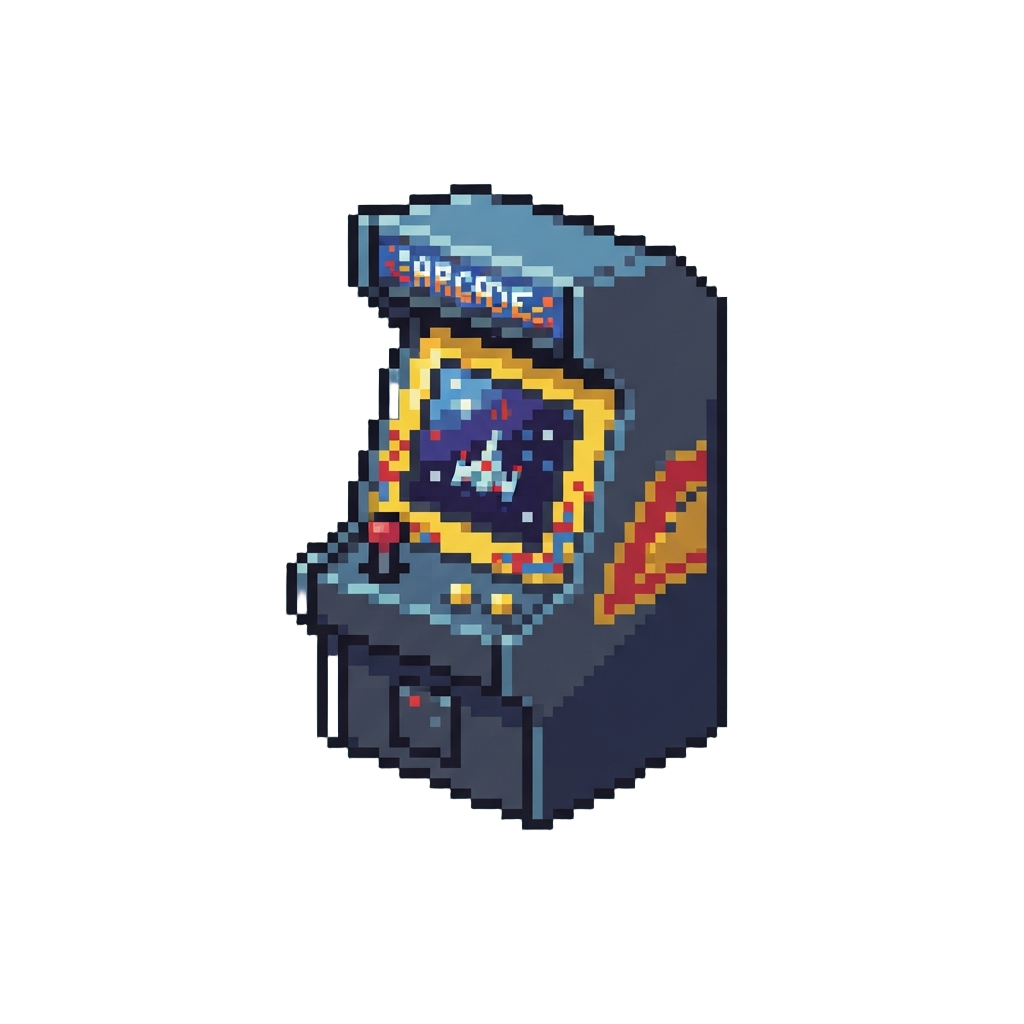 A 1990s Arcade Full of Glowing Retro Cabinets