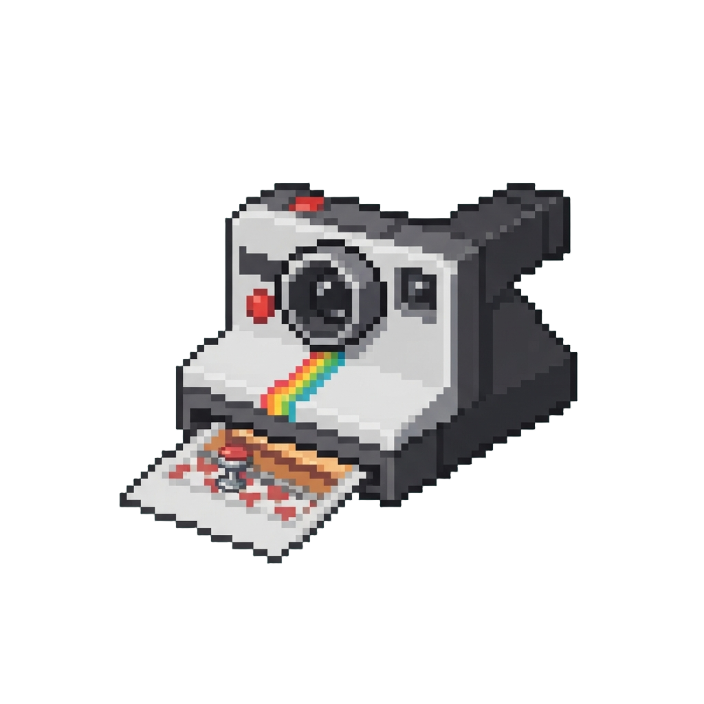 A Polaroid Camera Snapshot in a Retro Diner