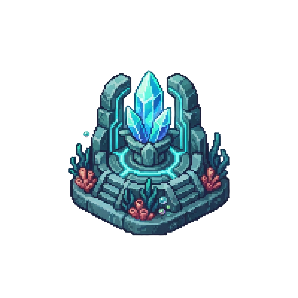 A Mythical Atlantis Crystal Garden Beneath the Sea