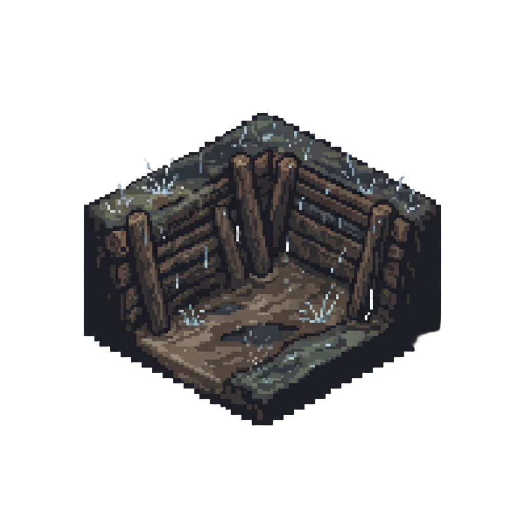 A Muddy Trench in a Muddy Thunderstorm