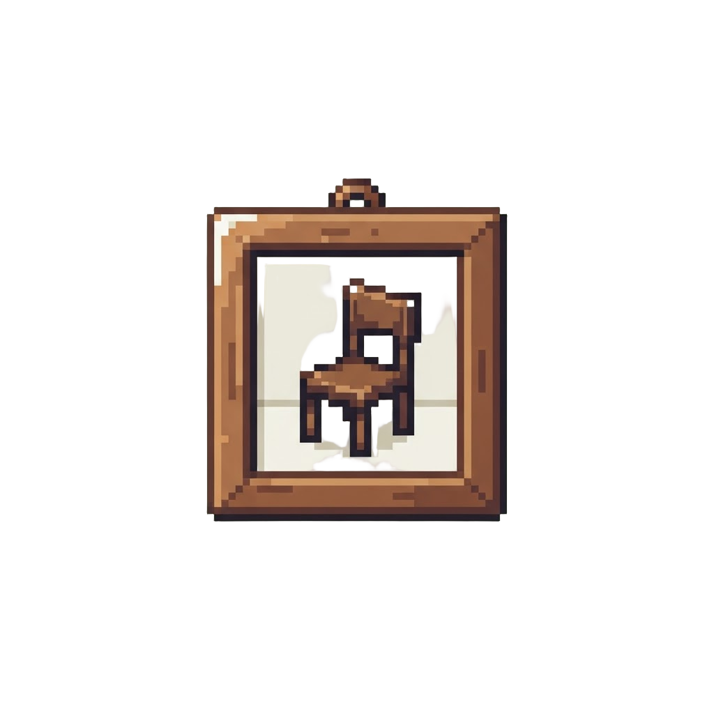 A Framed Photograph of an Empty Chair