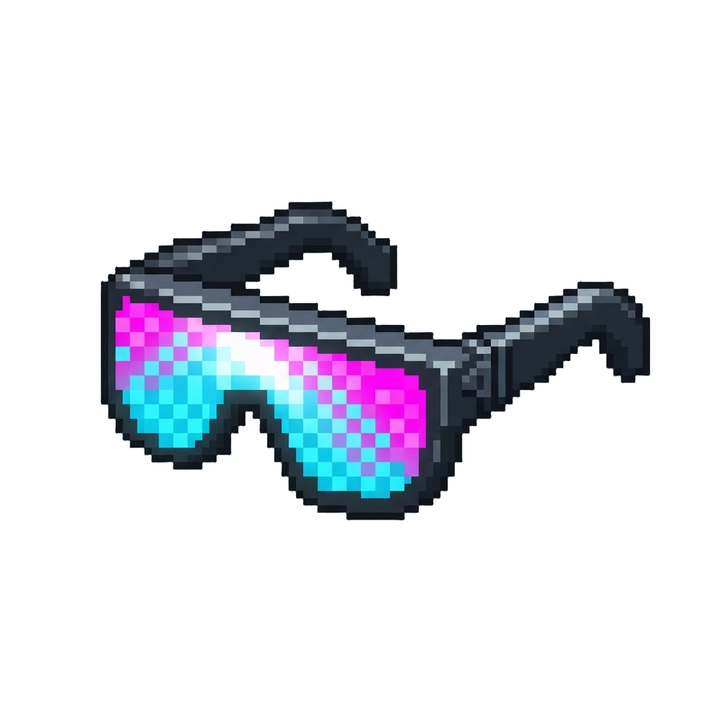 A Pair of Glowing Neon Led Sunglasses