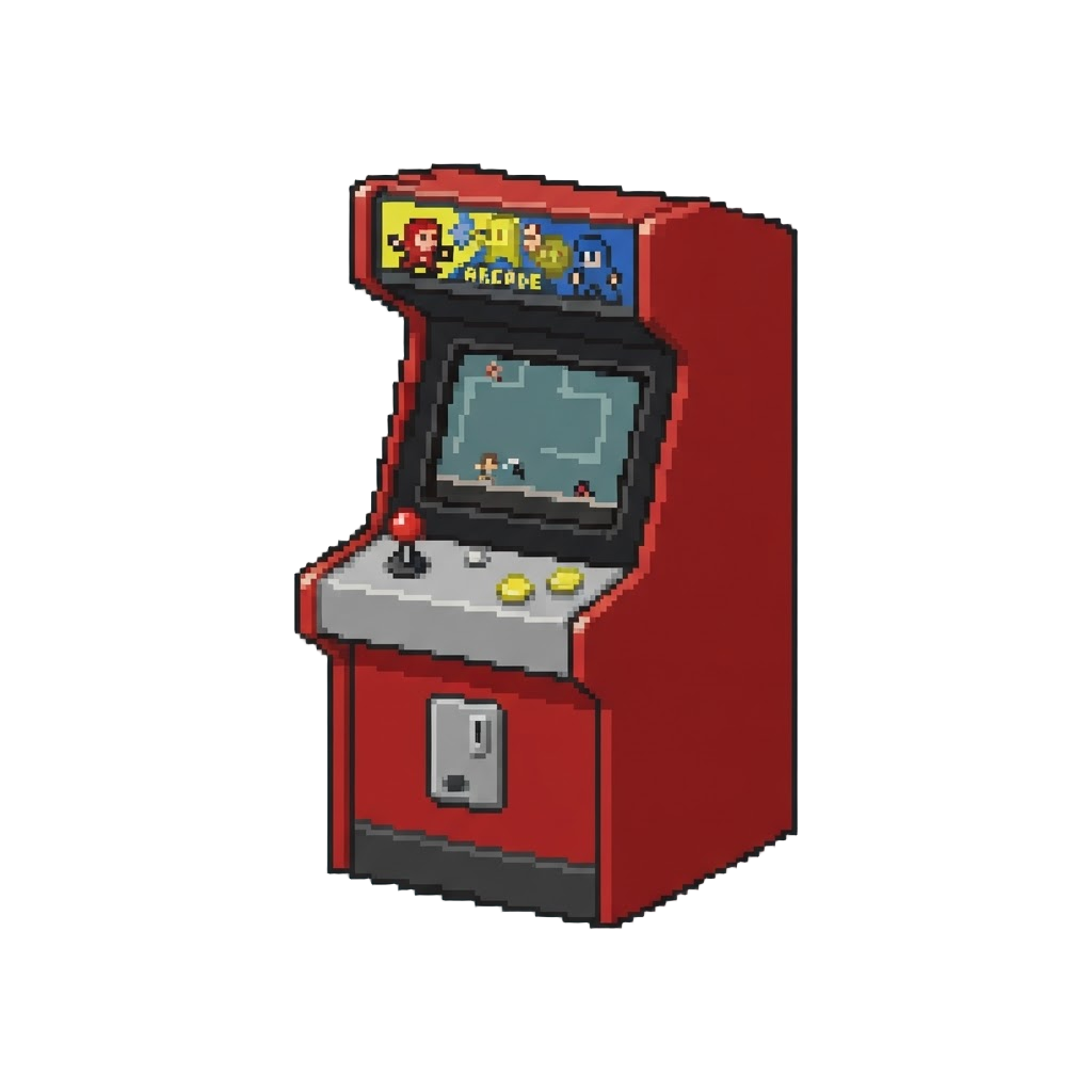 A Shiny Miniature Vintage Arcade Cabinet