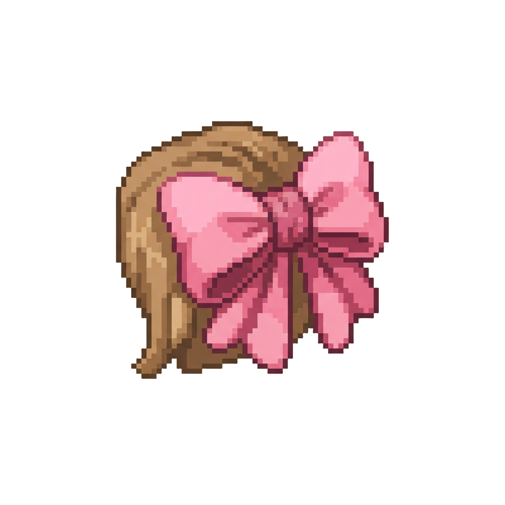 A Cute Pink Hair Bow Behind Its Ear