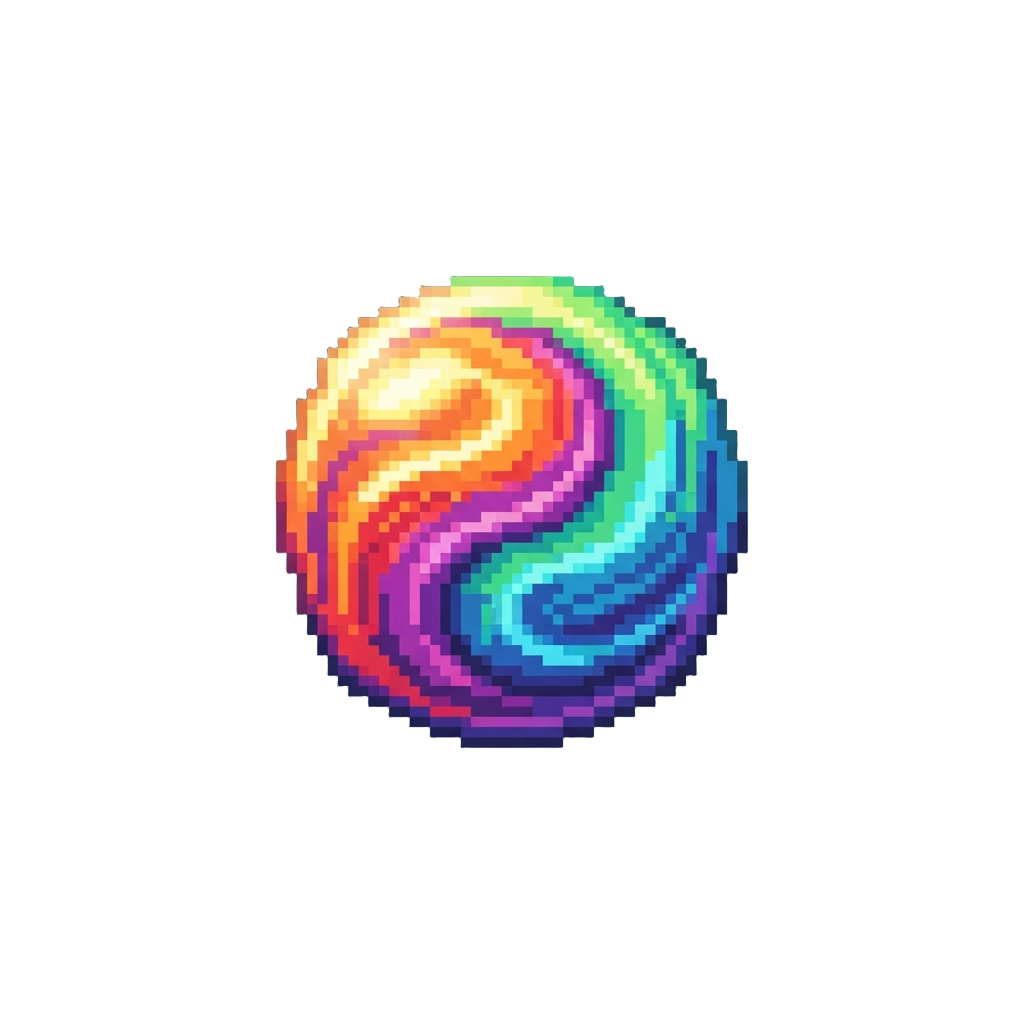 A Rainbow Shimmering Aura Shifting Through Brilliant Colors While Keeping Its Original Patterns