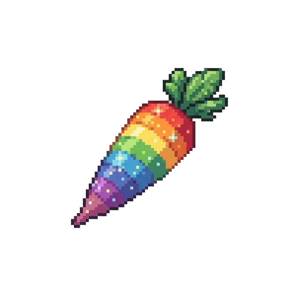 A Shimmering Rainbow Carrot