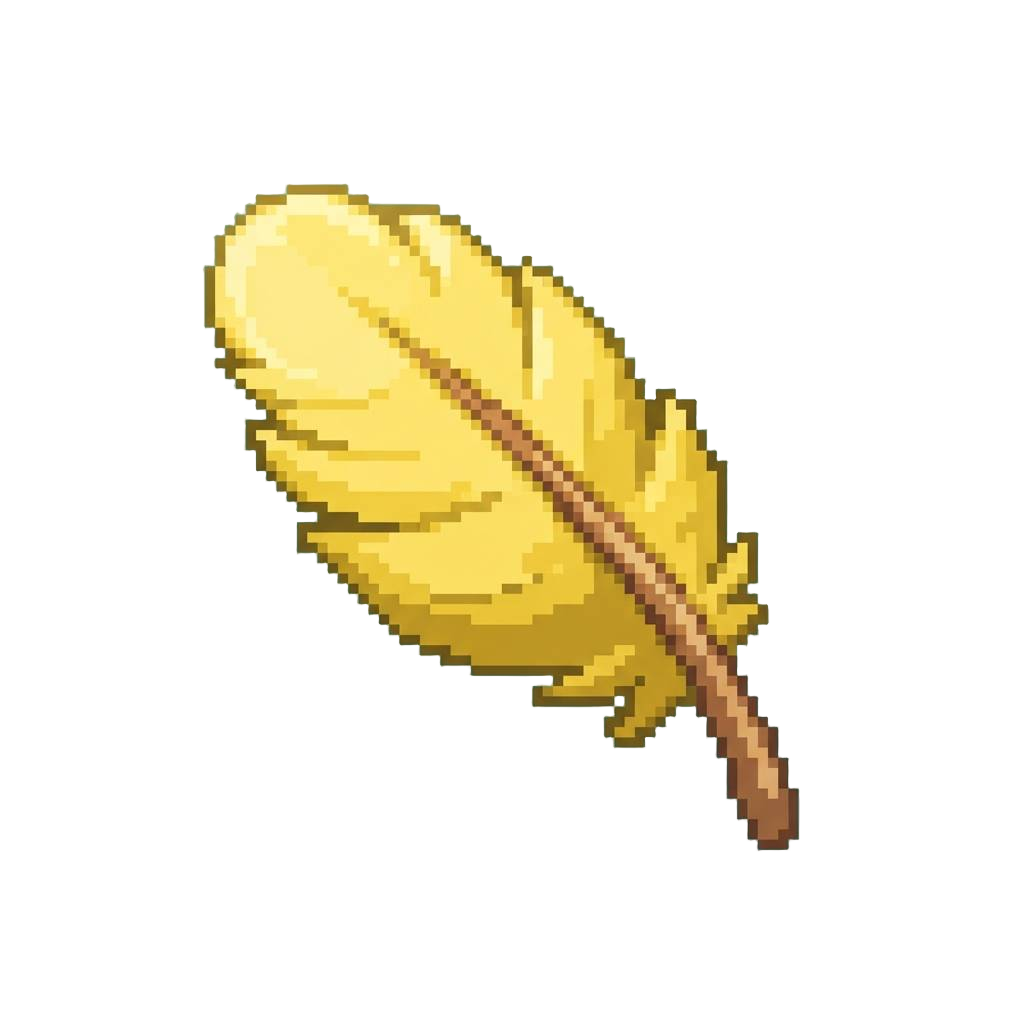 A Comical Oversized Feather