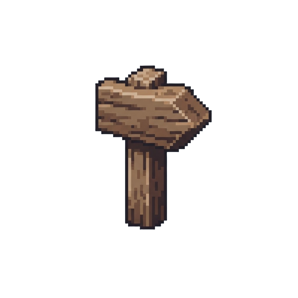 A Simple Wooden Mile Marker