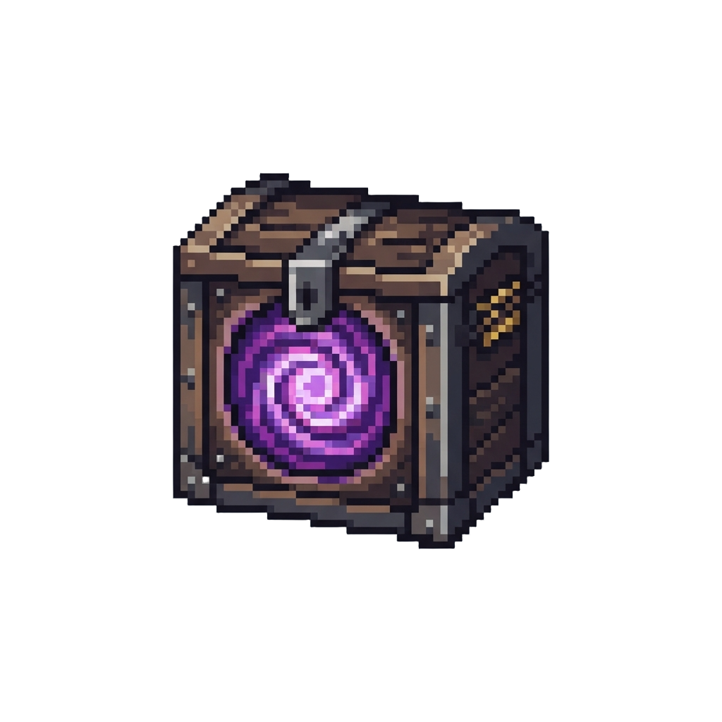 Glowing Purple Vortex Chest Symbol