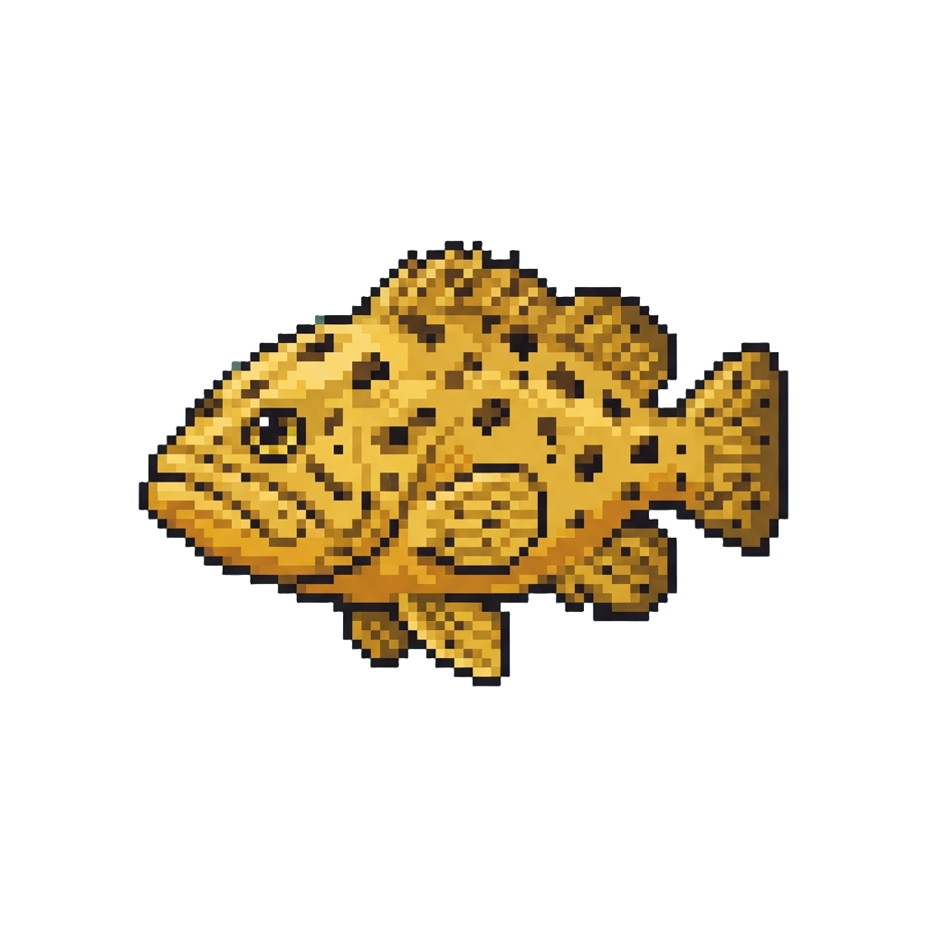 A Spotted Yellow Grouper