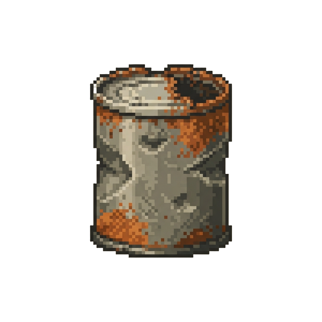 A Rusty Dented Tin Can