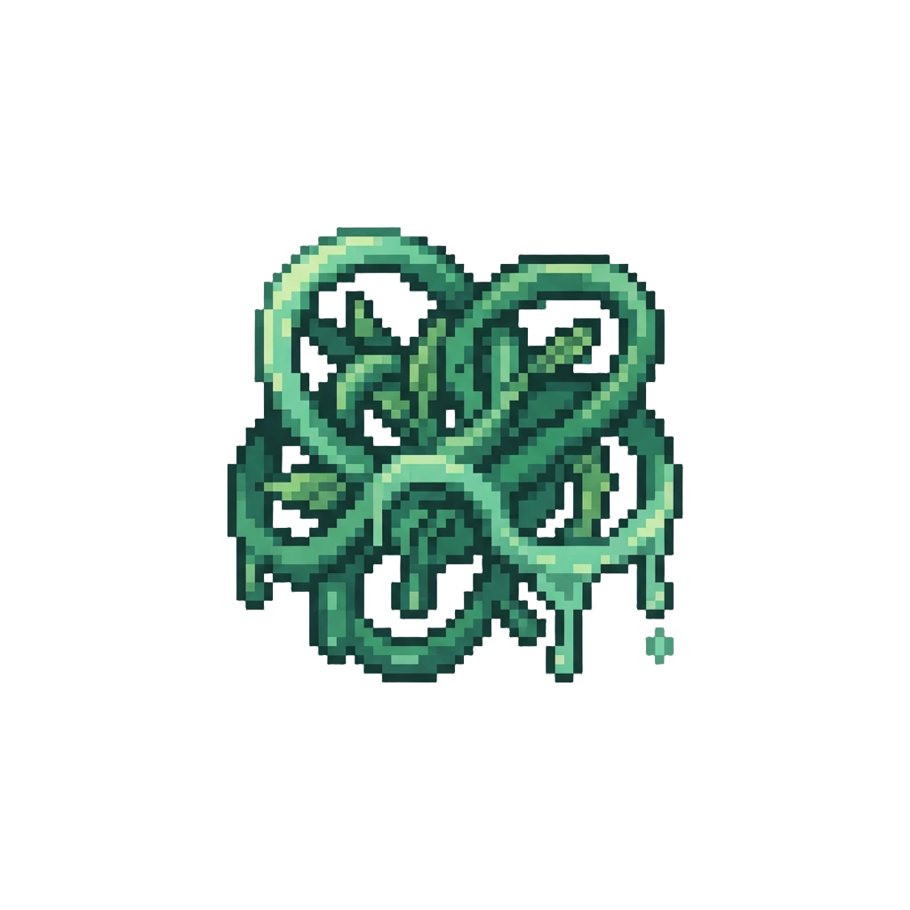A Tangle of Drippy Green Seaweed