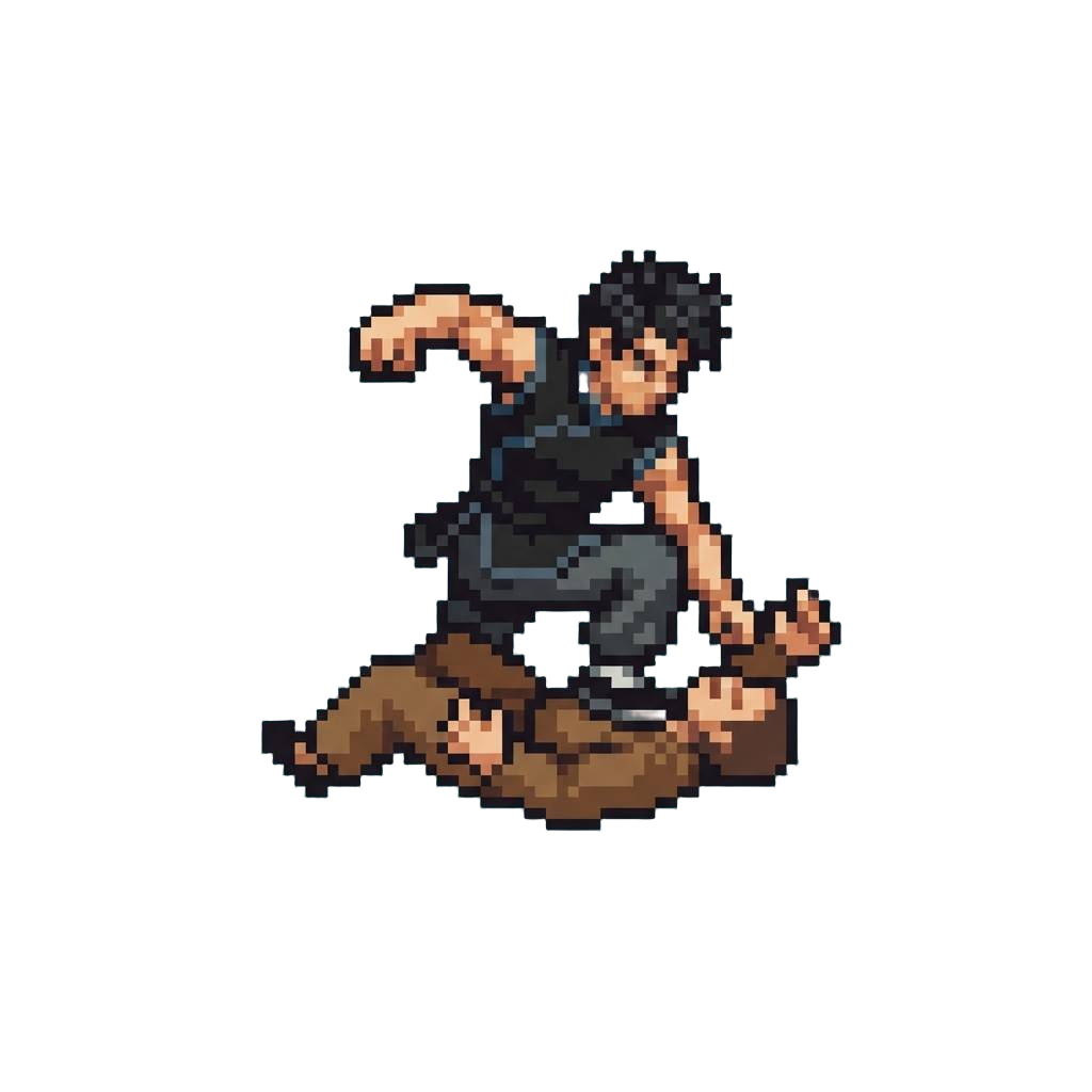 A Feral Jet Li Unleashed Jumping Chest-knee Ride Down Into Ground-and-pound Strikes