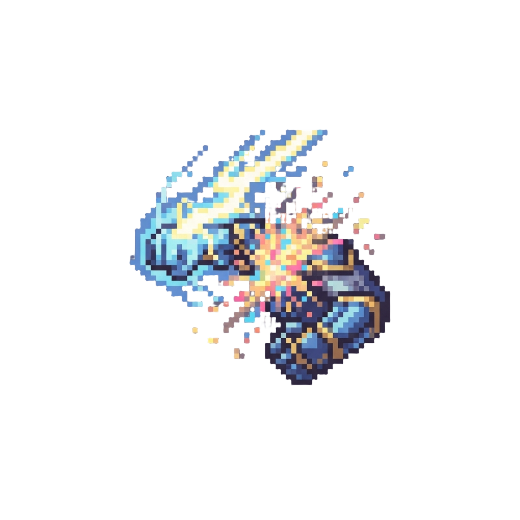 Crackling Lightning Superman Punch That Detonates the Torso Into Glowing Confetti