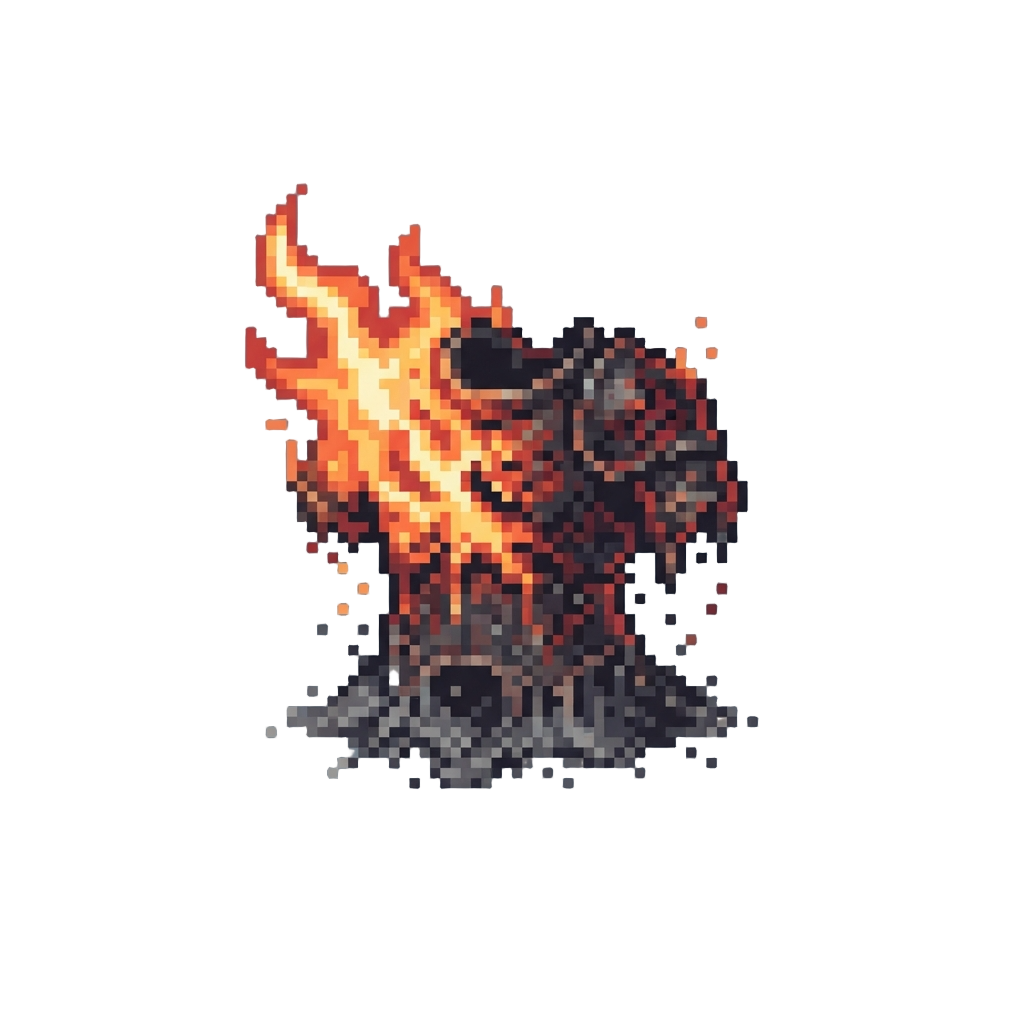 Blazing Dragon Flame Strike That Incinerates and Melts the Torso to Ash