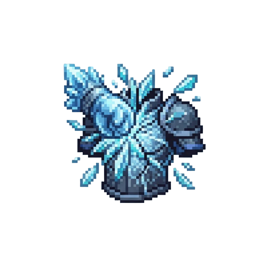 Sub-zero Frost Punch That Freezes and Shatters the Torso Into Glittering Ice Shards