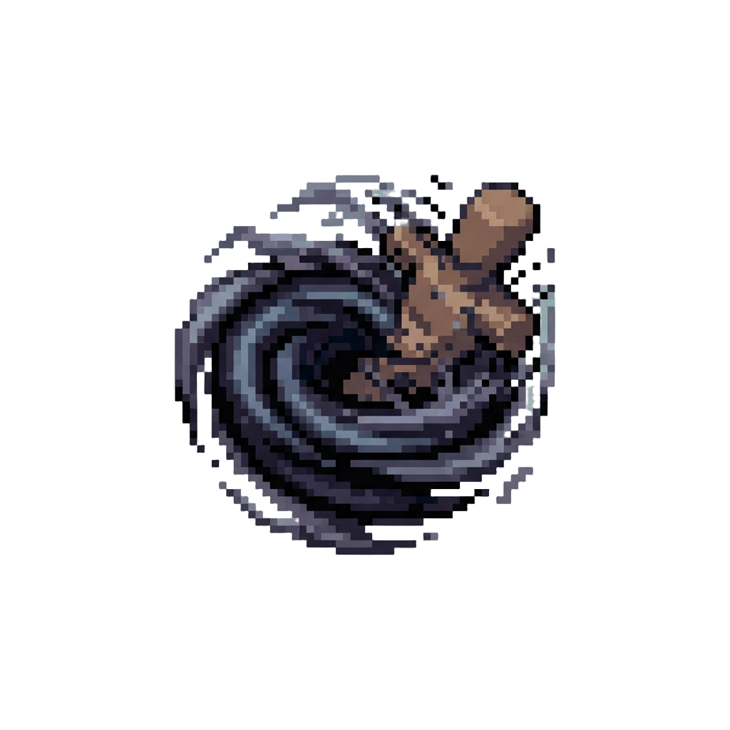 Shadow Vortex Strike That Implodes the Rubber Dummy Into Misty Vapor