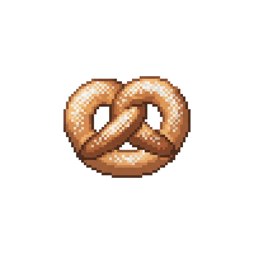 A Braided Pretzel Dusted with Sugar Crystals