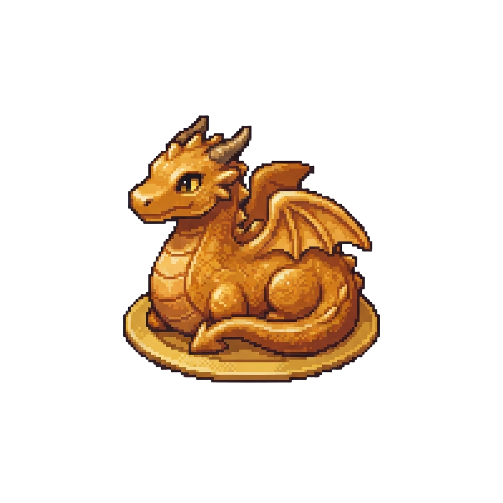 A Glowing Golden Honey Dragon Cake