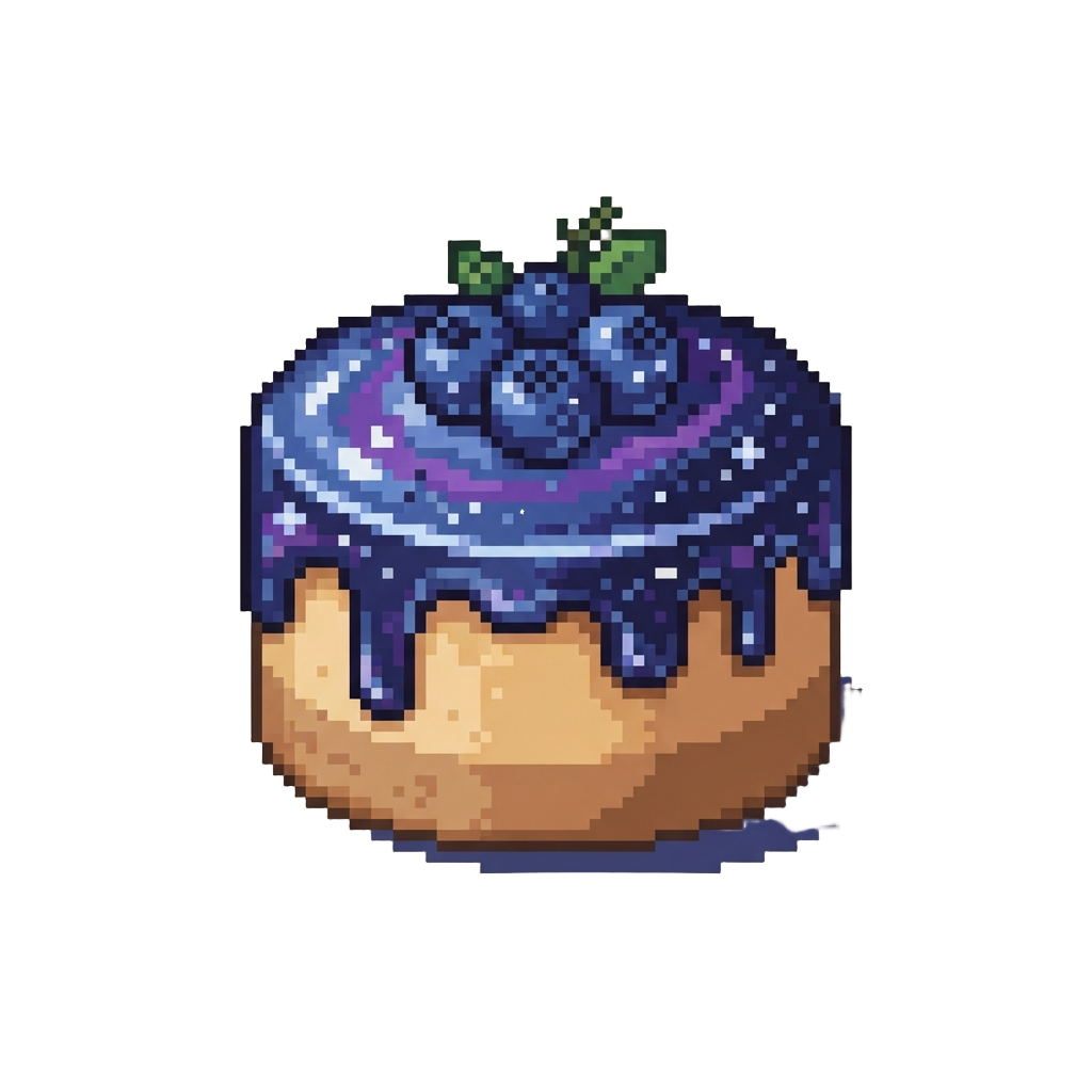 A Blueberry Galaxy Glaze Cake