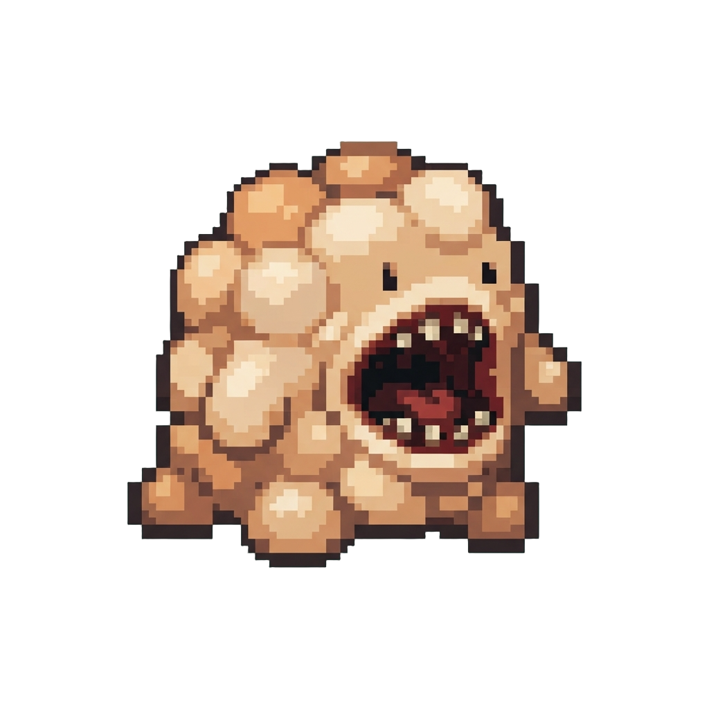 A Bubbly Yeast Blob Beast with a Cavernous Maw