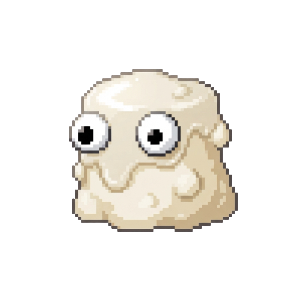 A Sticky Marshmallow Dough Monster with Googly Eyes