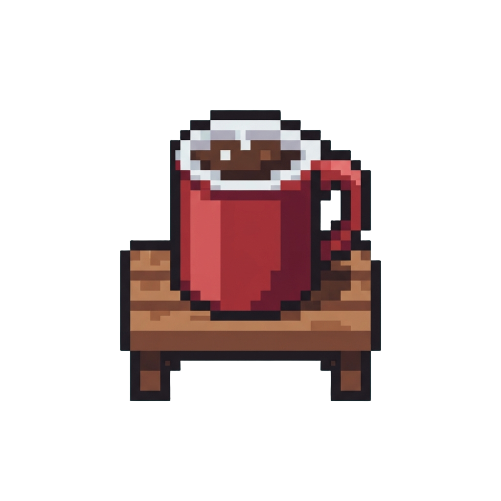 A Miniature Plastic Coffee Mug on a Bench