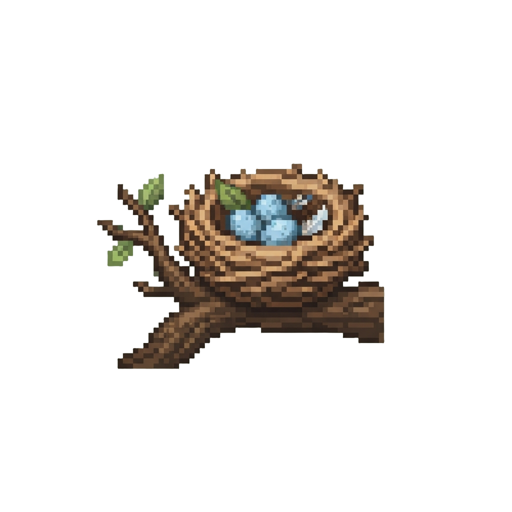 A Small Bird's Nest on a Prop Tree