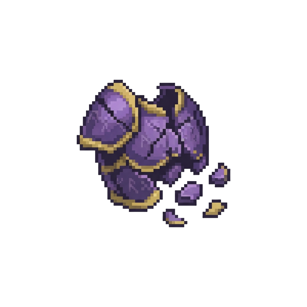 A Shattered Purple Armor Piece
