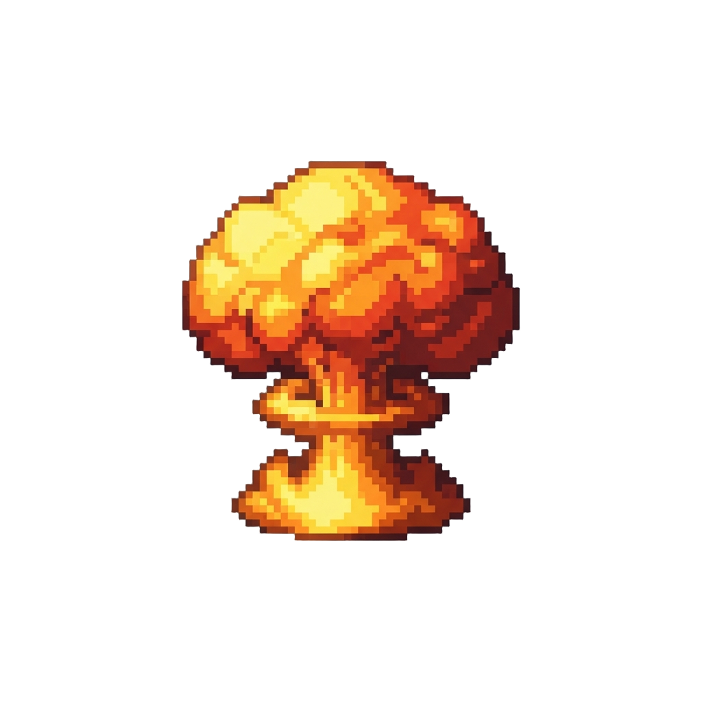 A Fiery Mushroom Cloud Core