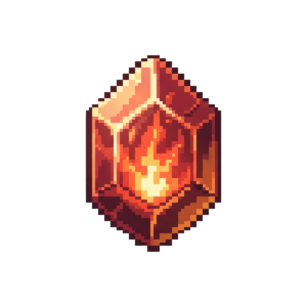 A Radiant Flame Aura Crystal