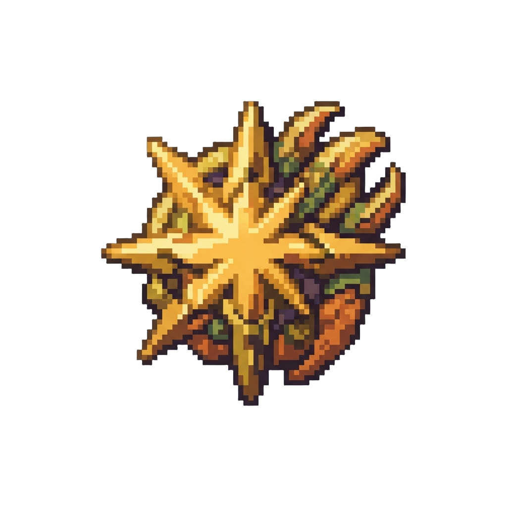 A Glowing Golden Mutant Emblem