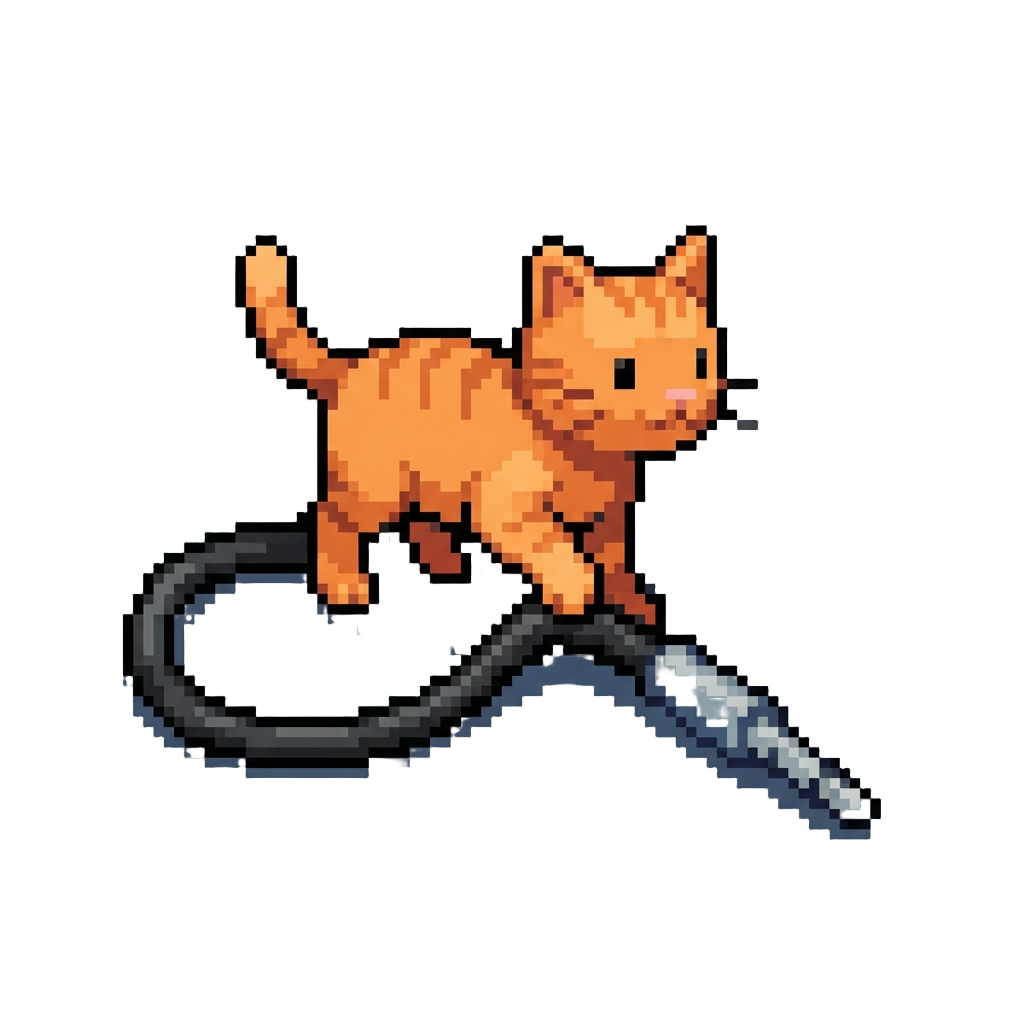 Studio Cat Stepped on Cable