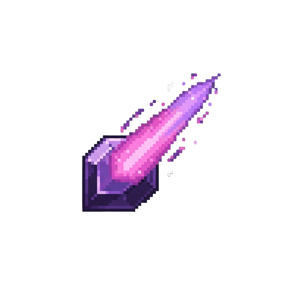 A Purple Cosmic Laser Flare