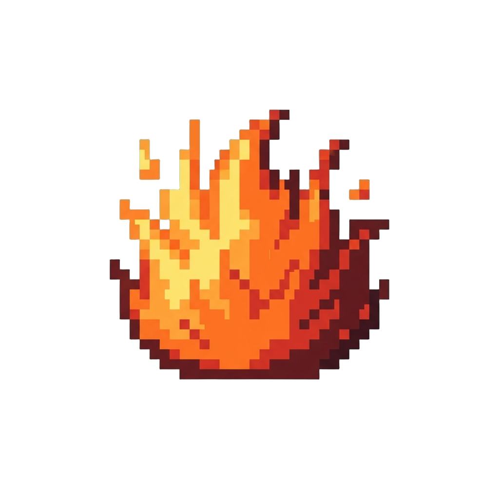 A Blazing Orange Fiery Explosion