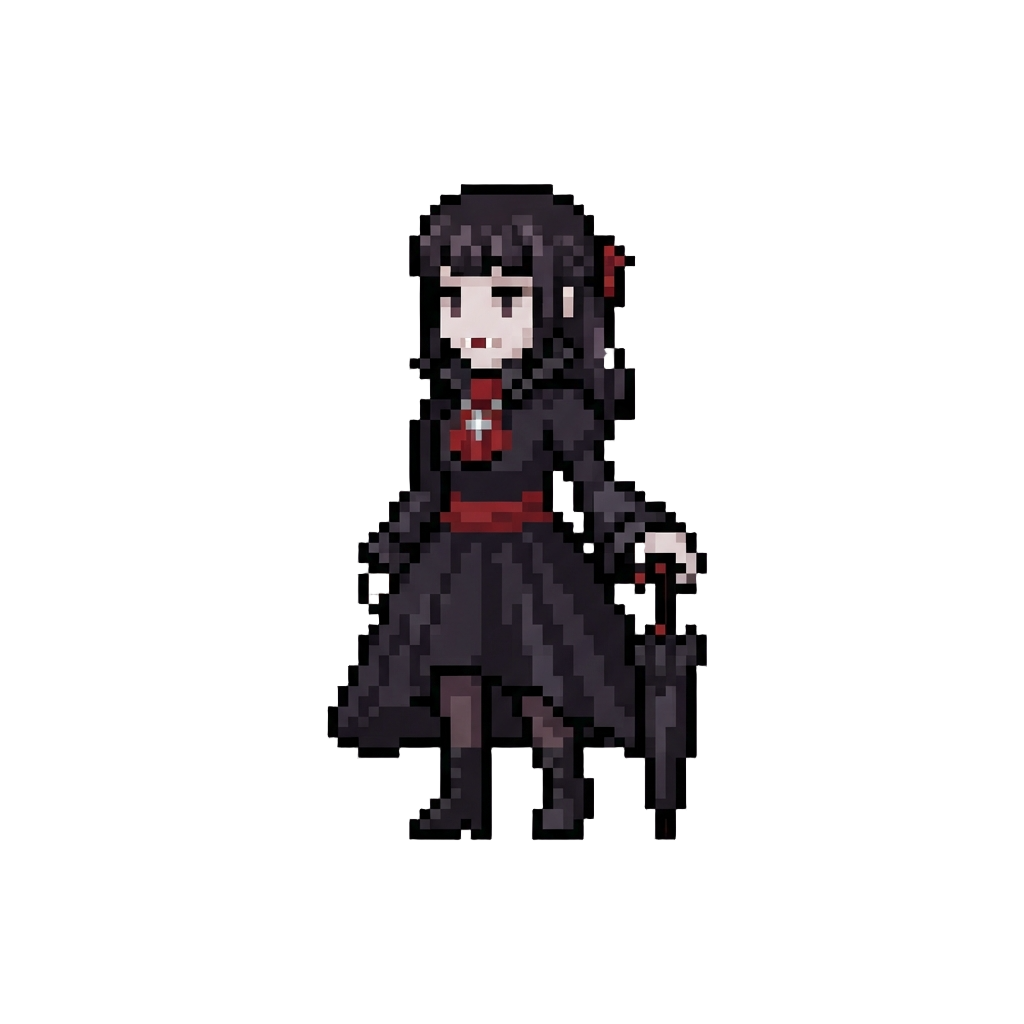 A Sleek Vampire Goth Maiden