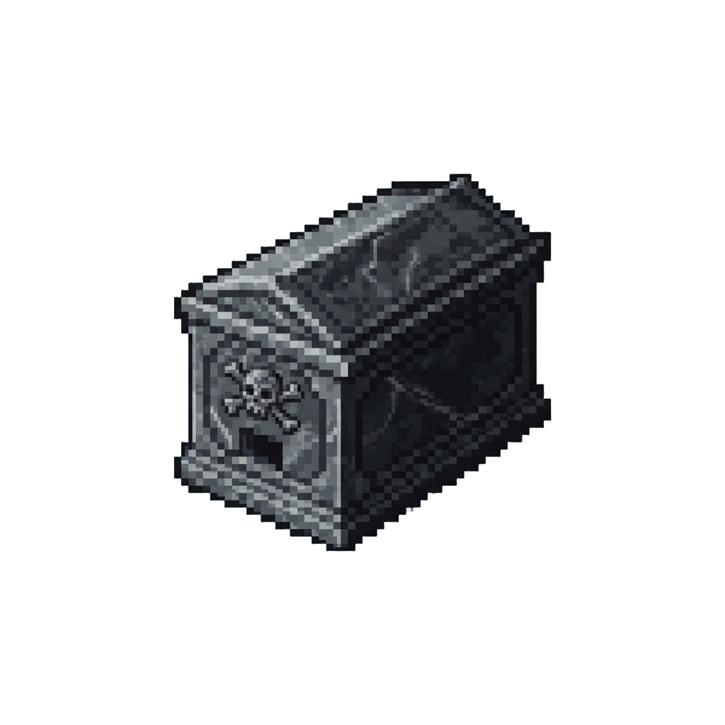 A Dramatic Dark Marble Tomb