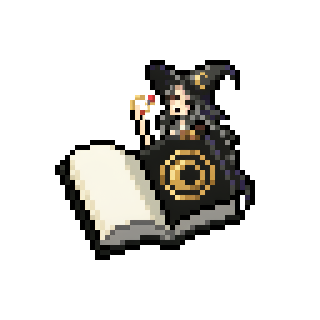 A Velvet-robed Goth Sorceress