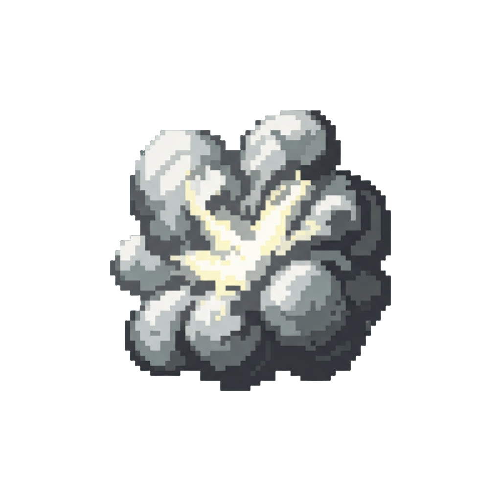 A Dramatic Smoke Explosion with Strobe Flashing