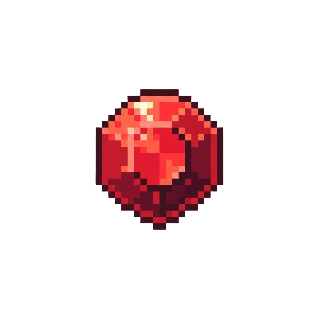 A Glowing Red Super Emerald