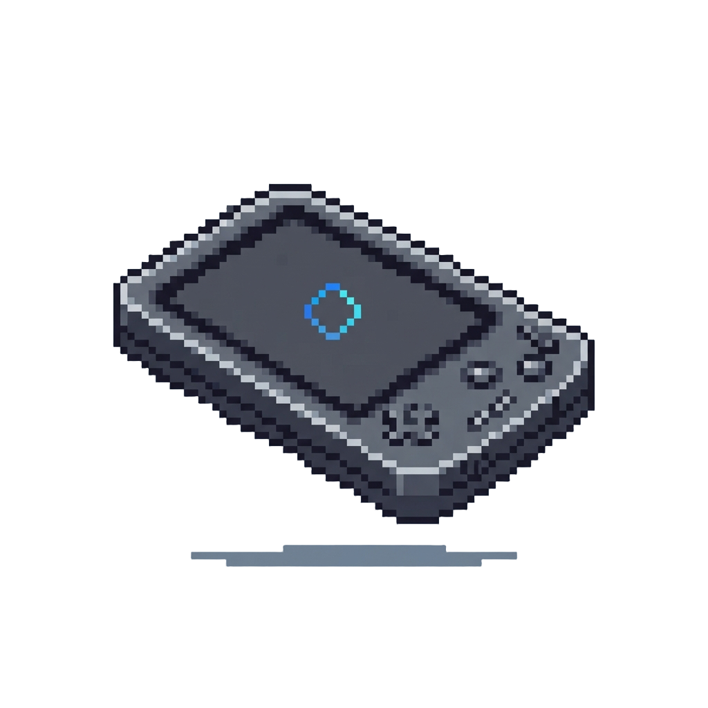 A Blank Dark Screen with a Blue Spinning Circle