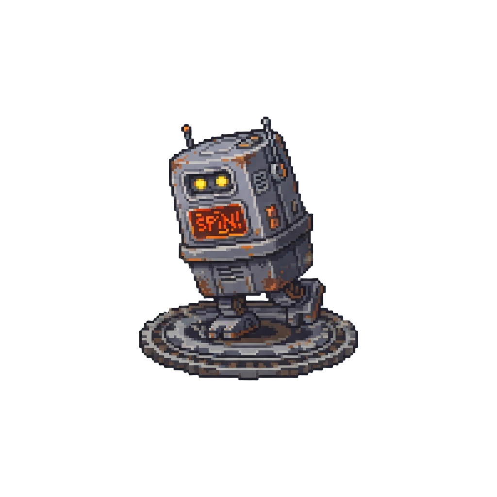 A Rogue Gonk Droid Spinning in Circles