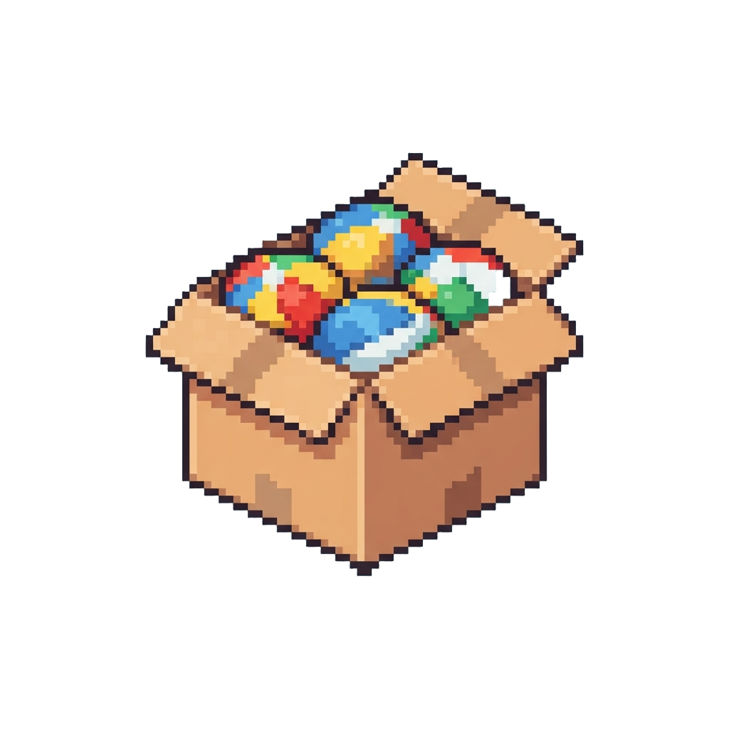 A Giant Cardboard Box of Beach Balls